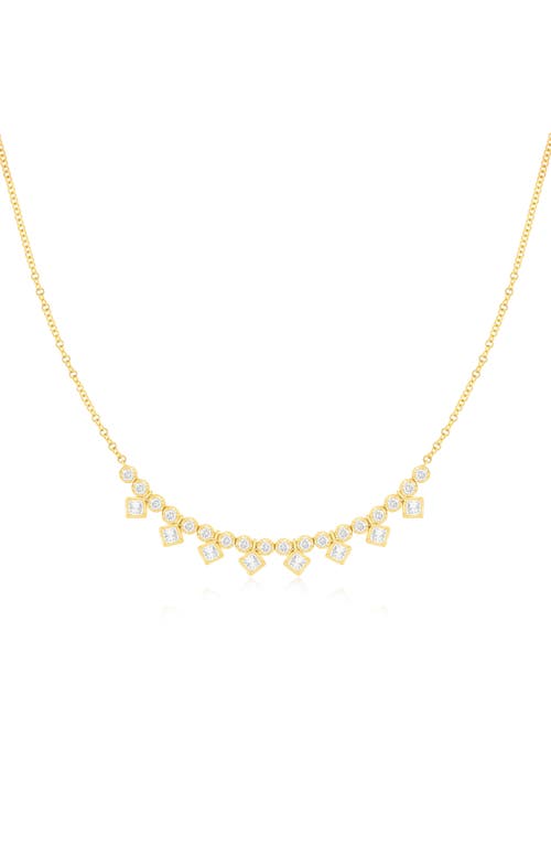 Ef Collection Kate Diamond Frontal Necklace In Gold
