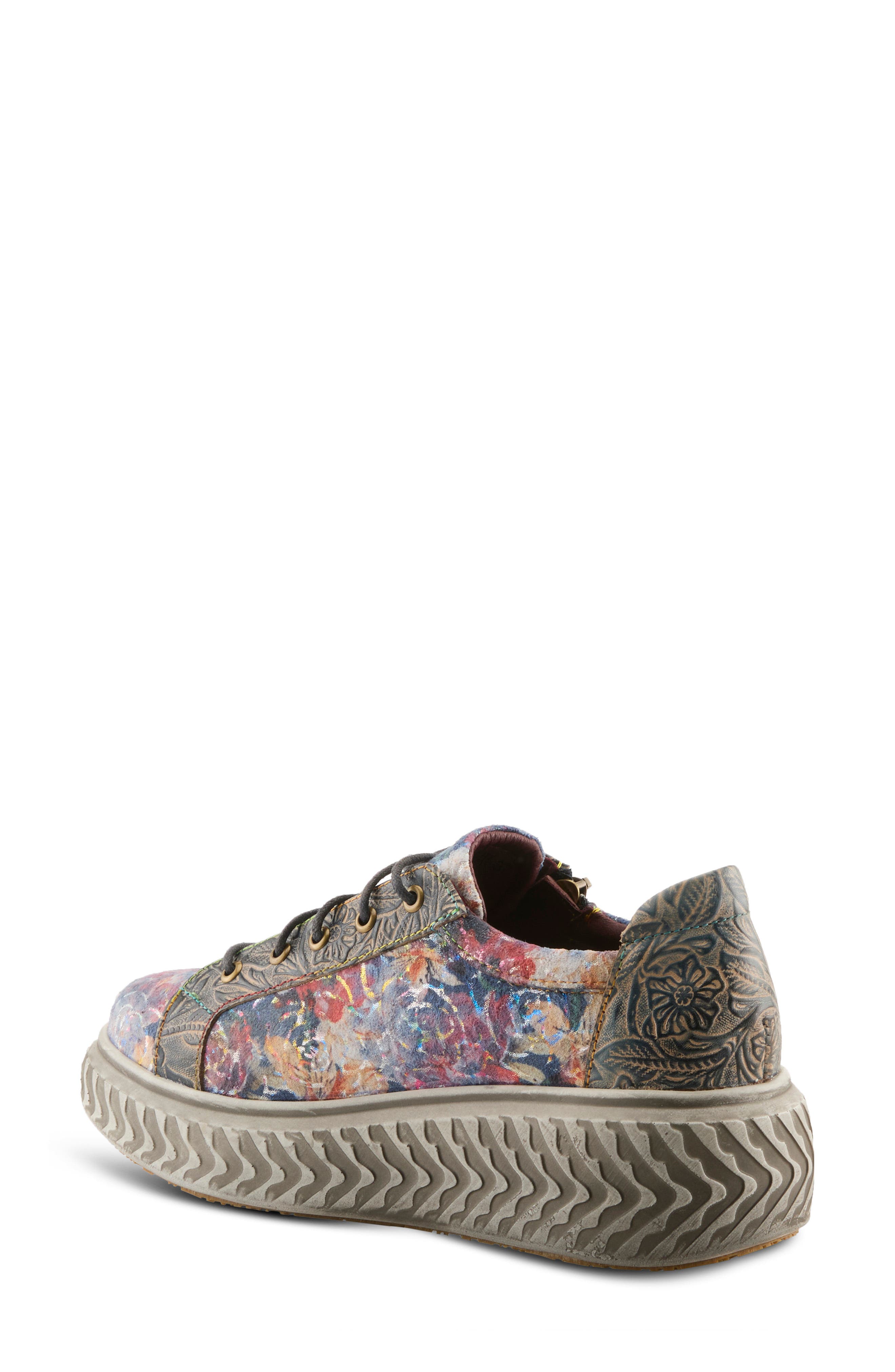 Tiretread Lace-Up Sneaker, Alternate, color, NAVY MULTI