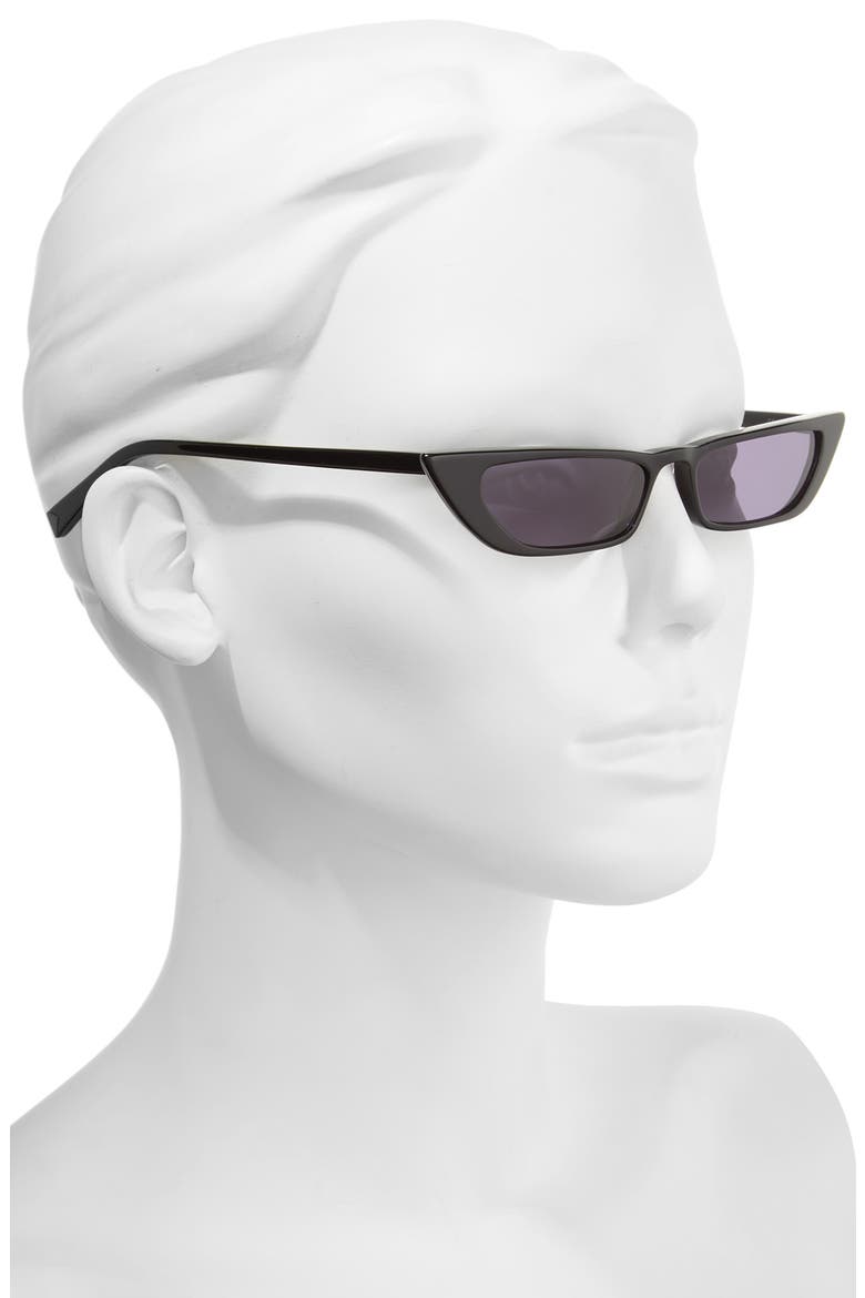 Vivian Extreme 51mm Cat Eye Sunglasses, Alternate, color, BLACK