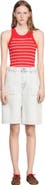 SANDRO Washed Denim Bermuda Shorts