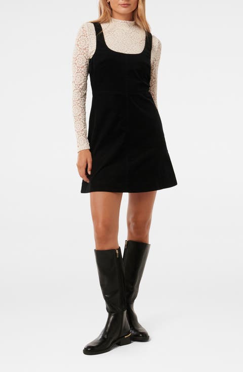 Camille Long-Sleeve Corduroy Minidress