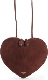 Alaïa Le Coeur Suede Crossbody Bag