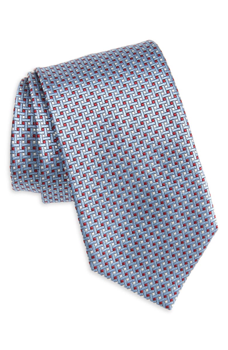 Brioni Geometric Pattern Silk Tie, Main, color, 