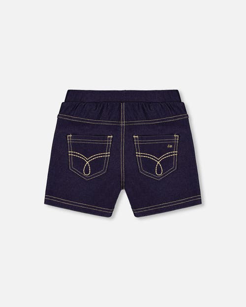 Deux Par Deux Baby Girl's Jegging Shorts Dark Denim Blue In Dark Denim Blue