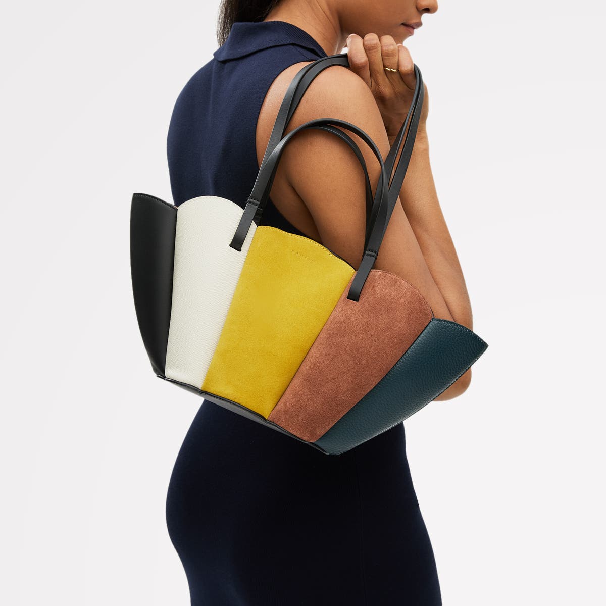 Radley The Lily - Patchwork Small Open Top Satchel Bag, Alternate, color, Ochre