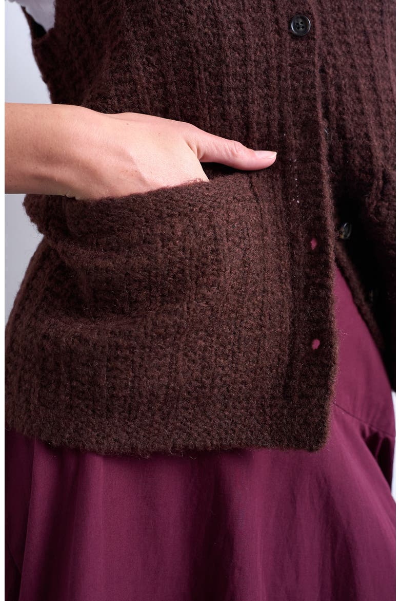Stitchy Sweater Vest, Alternate, color, BROWN