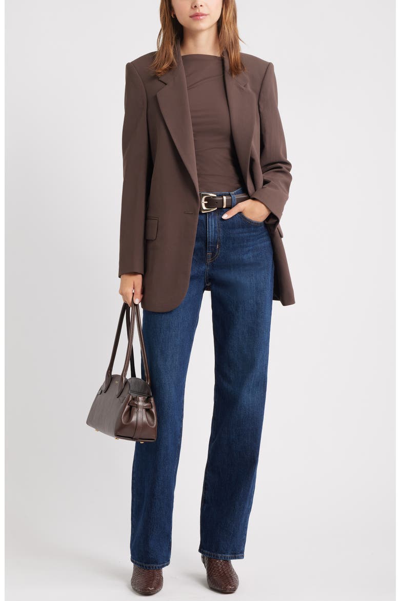The Curator Relaxed Blazer, Alternate, color, BROWN SEAL