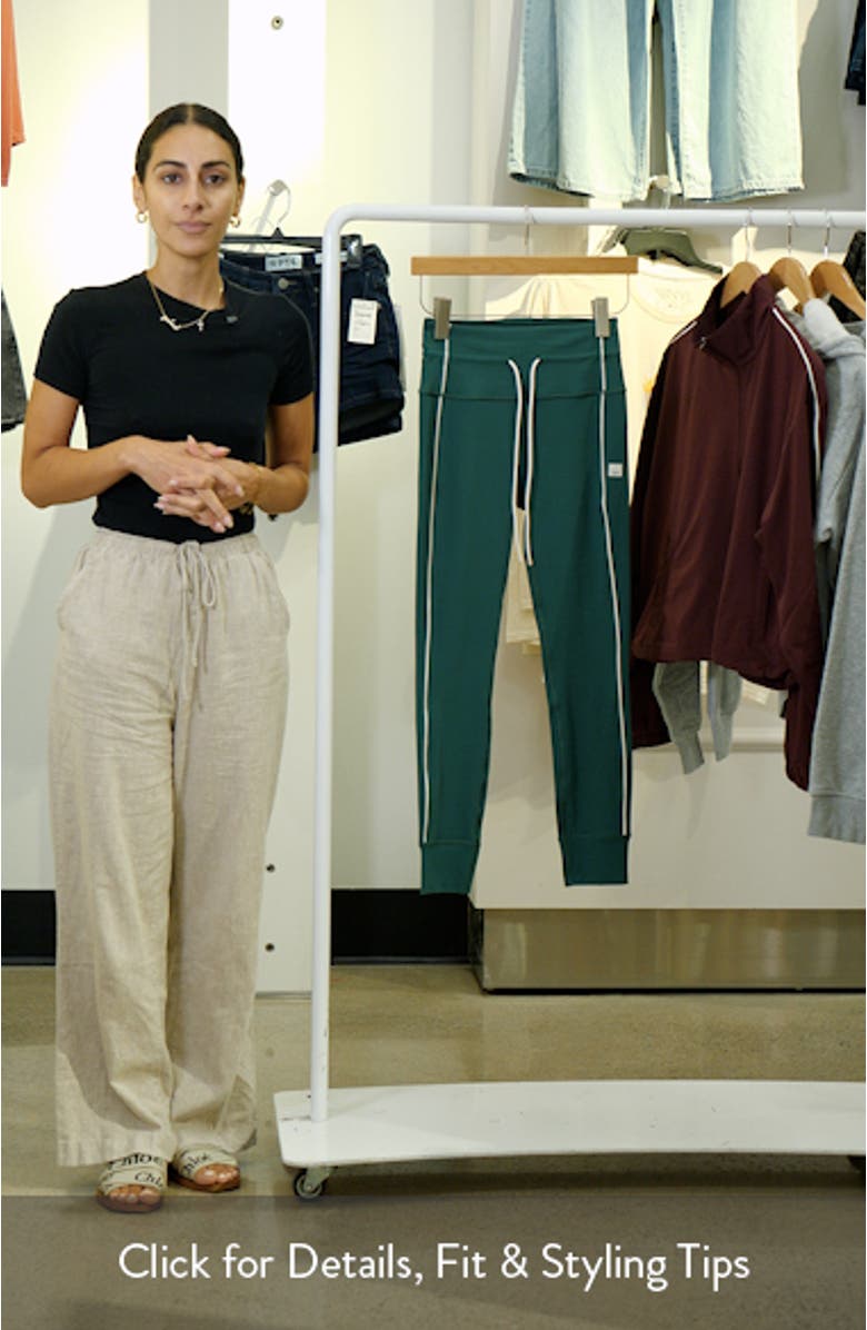 Daily Piped Drawstring Leggings, sales video thumbnail