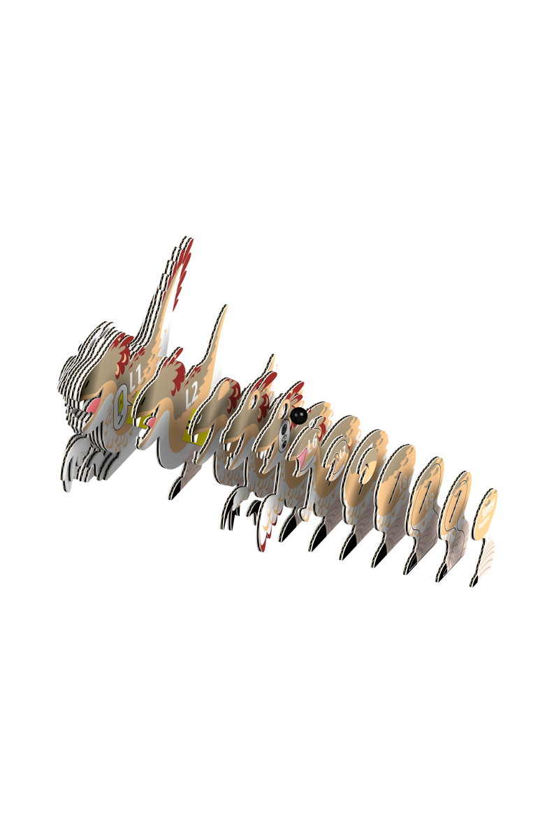 Raptor 3D Puzzle, Alternate, color, No Color