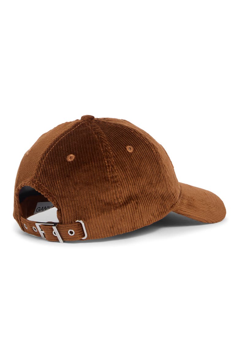 Logo Embroidered Cotton Corduroy Adjustable Baseball Cap, Alternate, color, TORTOISE SHELL