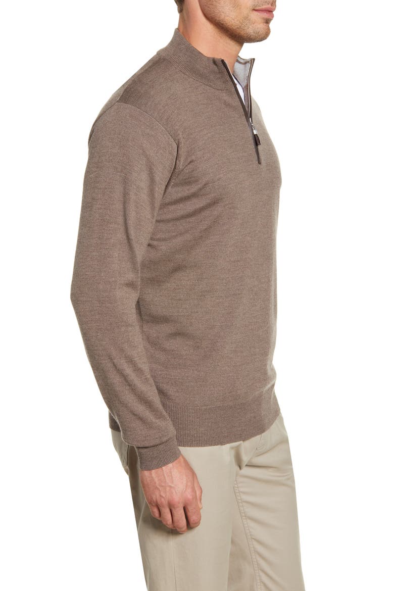 Crown Soft Wool Blend Quarter Zip Sweater, Alternate, color, RYE