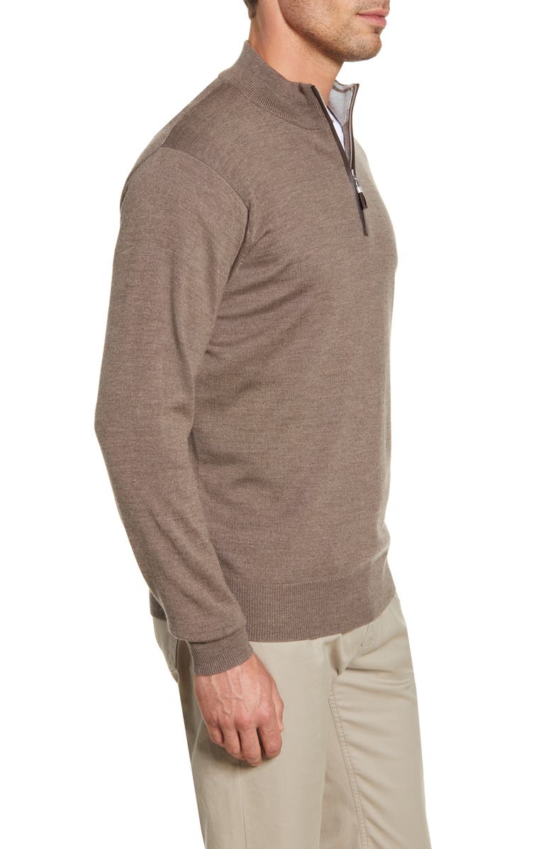 Peter Millar Crown Soft Wool Blend Quarter Zip Sweater, Alternate, color, 