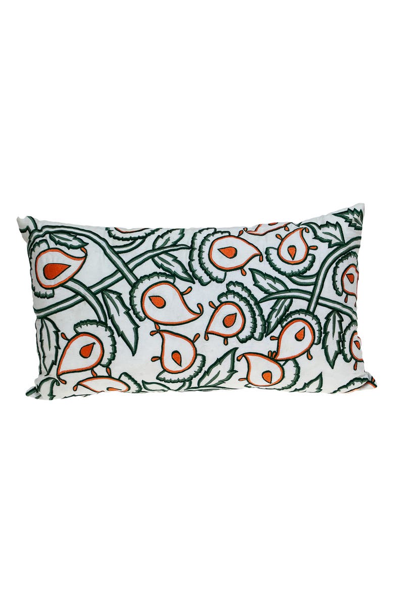 PARKLAND COLLECTION Celeste Embroidered Throw Pillow, Main, color, White