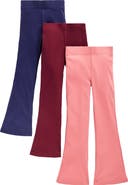 Mini Boden Kids' 3-Pack Ribbed Flared Leggings