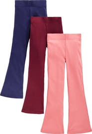 Mini Boden Kids' 3-Pack Ribbed Flared Leggings