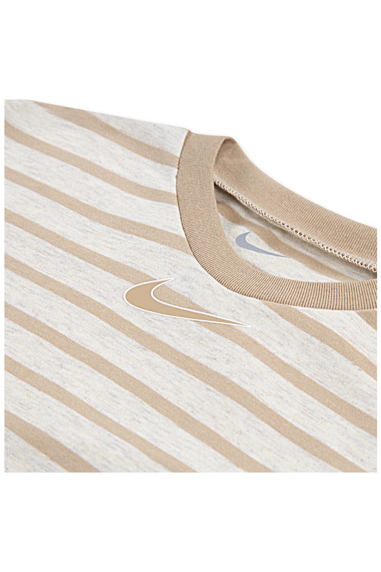 Stripe Romper & Bucket Hat Set, Alternate, color, PALE IVORY HEATHER