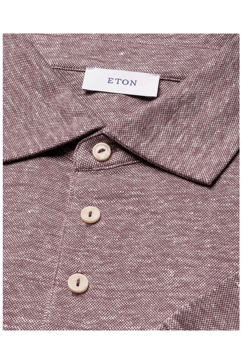 Linen & Cotton Fine Knit Polo, Alternate, color, DARK PURPLE