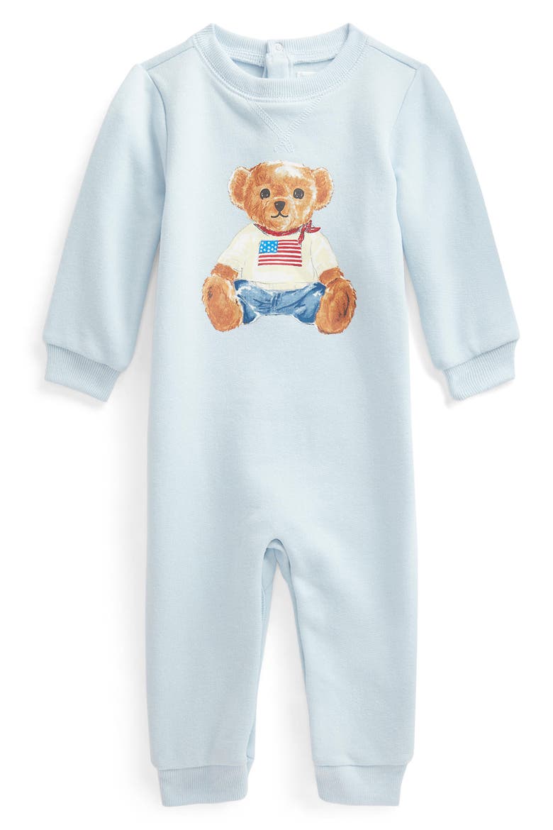 Fleece Footie, Main, color, BERYL BLUE