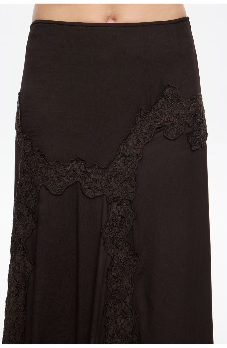 Bimba y Lola Lace Skirt, Alternate, color, Dark Brown