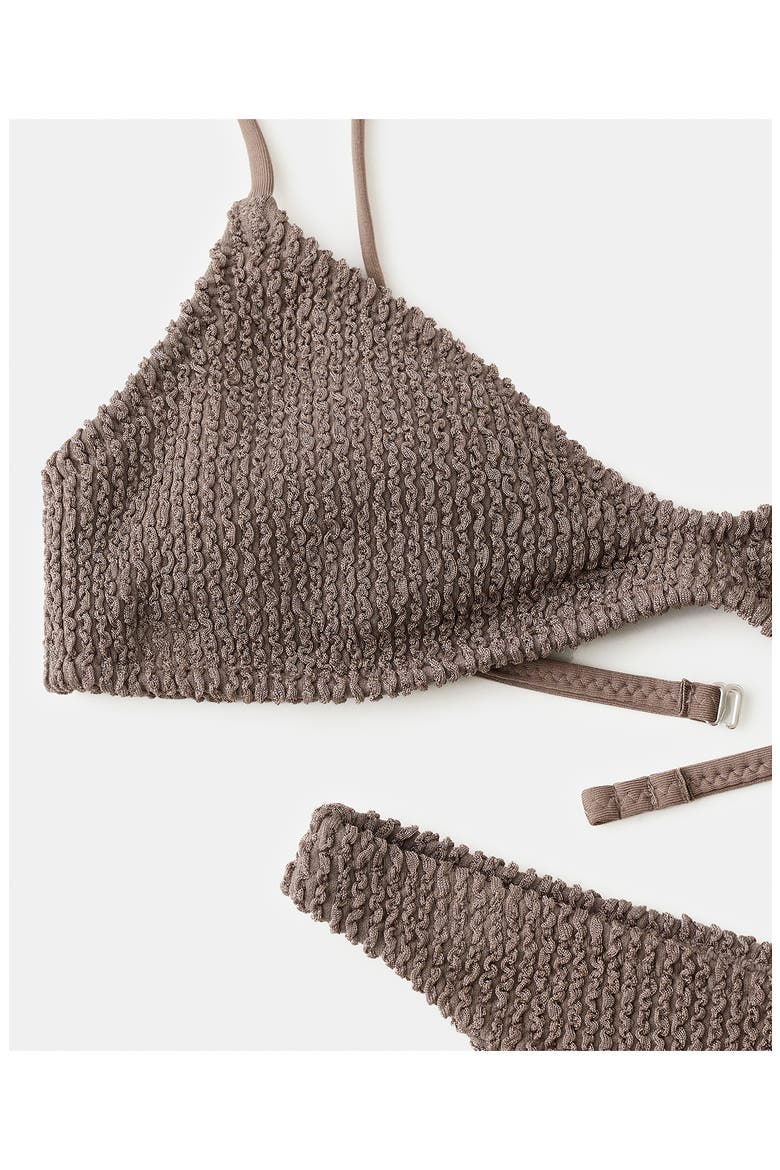 Classic Textured Bikini Bottoms, Alternate, color, LIGHT/ PASTEL BROWN