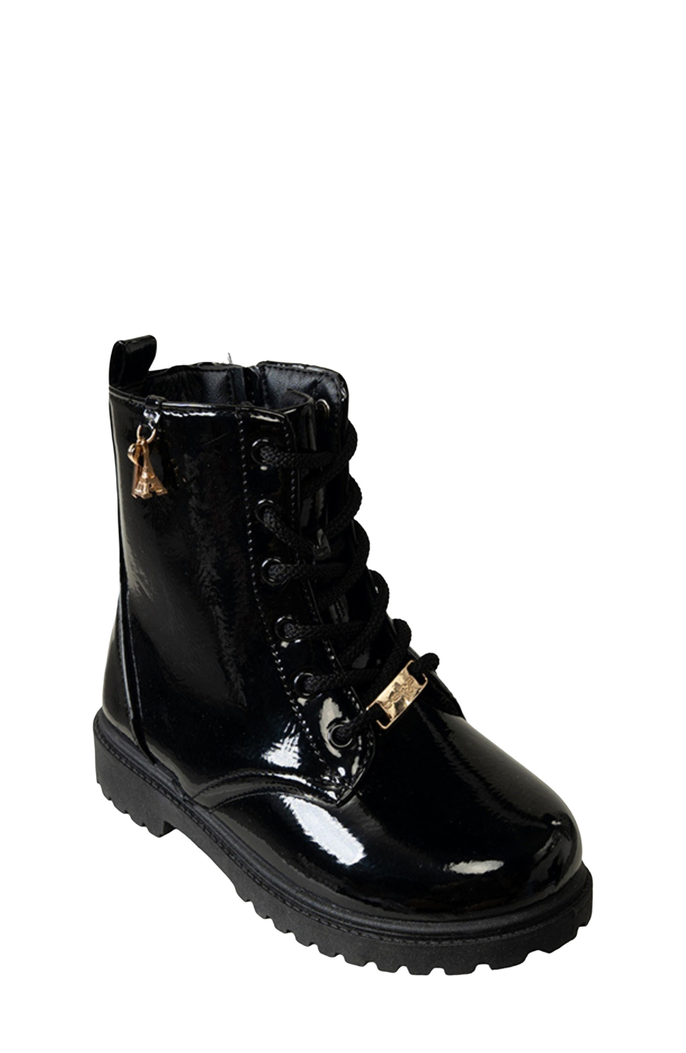 Bebe Kids' Lace Up Boot In Black