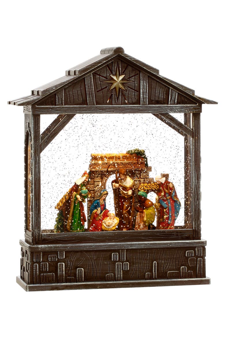 Holy Family Stable Scene with LED, Main, color, Brown