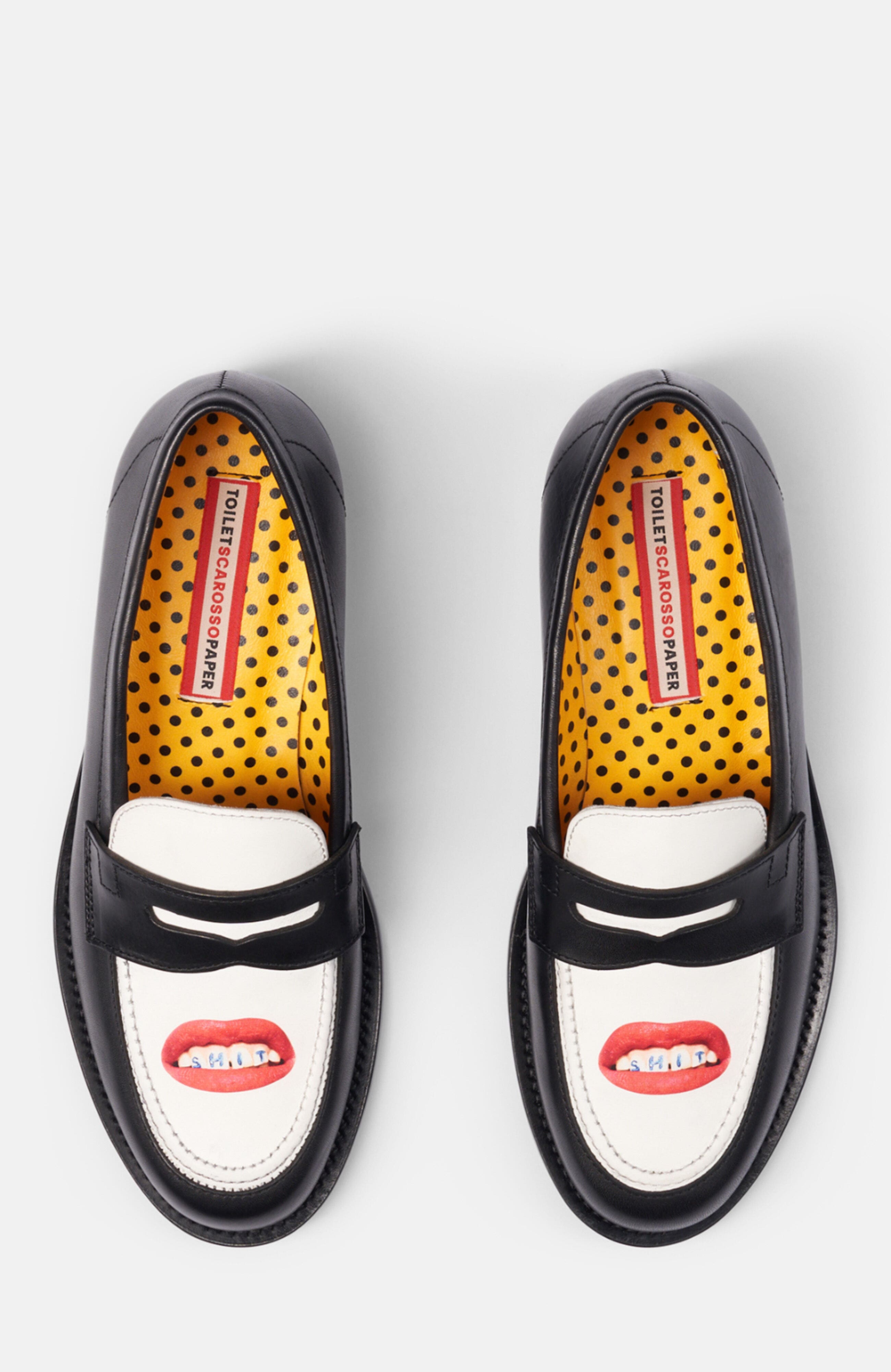 Wash your Mouth for Her Loafers, Alternate, color, Mouth Black - Calf