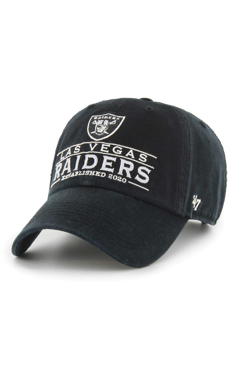 '47 Men's '47  Black Las Vegas Raiders Vernon Clean Up Adjustable Hat, Main, color, Black