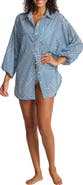 Tommy Bahama Catalina Coast Cotton Cover-Up Boyfriend Shirt