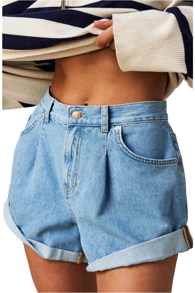 Danni Roll Cuff Denim Shorts, Alternate, color, OPEN SKY