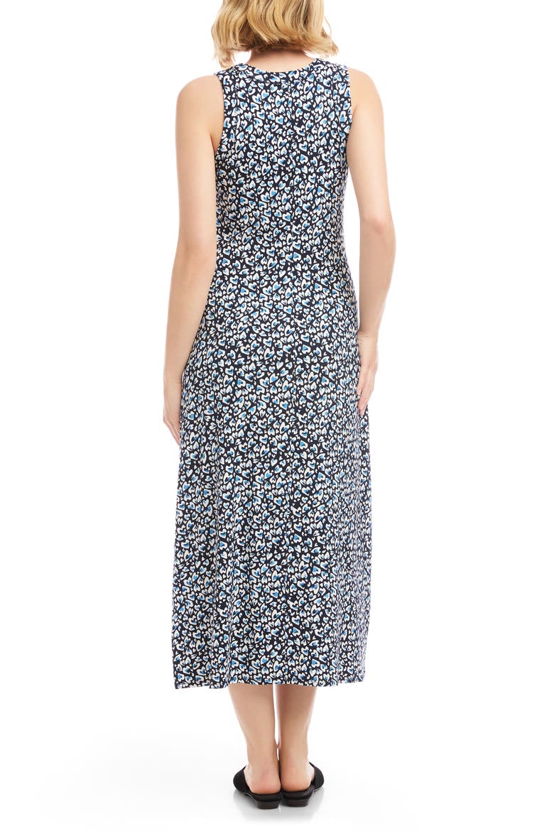 Painted Heart Print Sleeveless Midi Dress, Alternate, color, PRINT