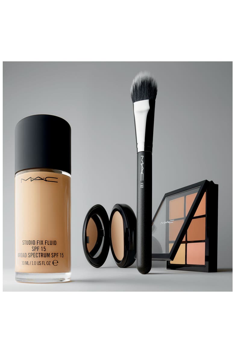 MAC 132 Duo Fibre Foundation Brush, Alternate, color, NO COLOR