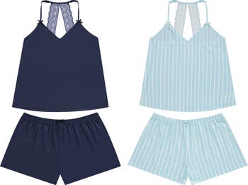 Makayla Lace 4-Pack Assorted Short Pajamas