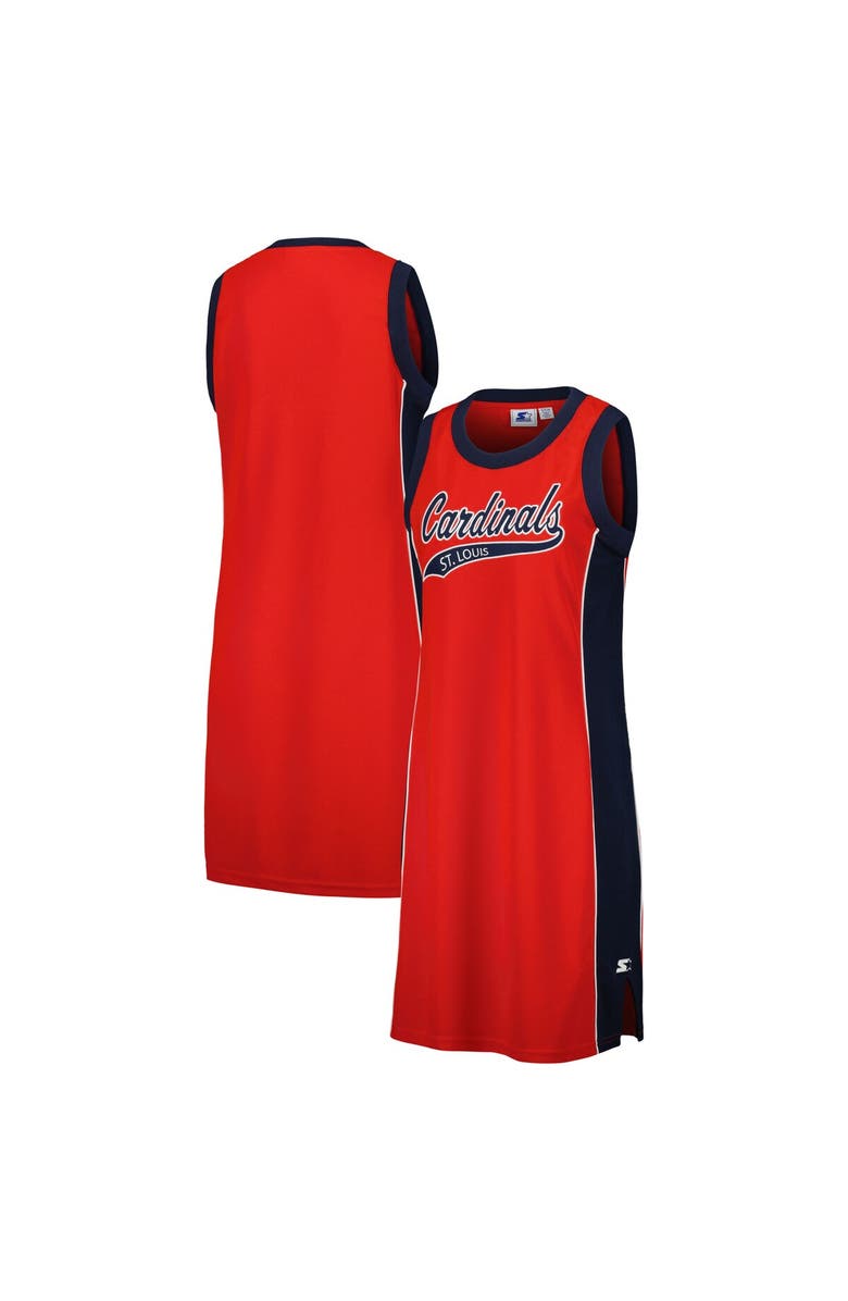 STARTER Women's Starter Red St. Louis Cardinals Slam Dunk Tank Sneaker Dress, Main, color, 