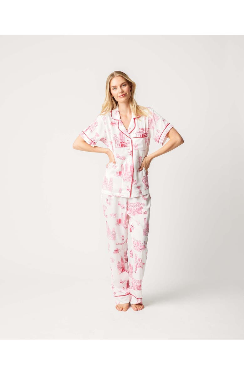 Katie Kime Atlanta Toile Women's Pajama Pants Set - Stylish Comfort for Home and Sleep, Alternate, color, Red