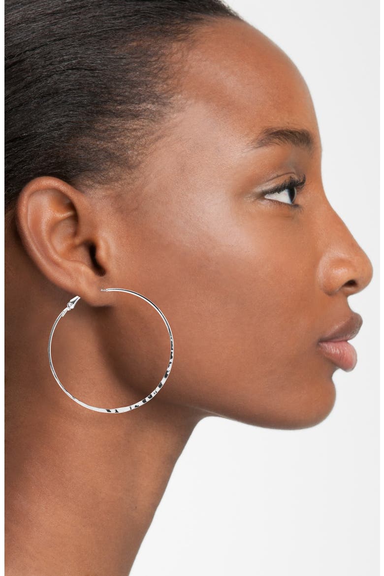 Rachel Large Hoop Earrings, Alternate, color, SILVER