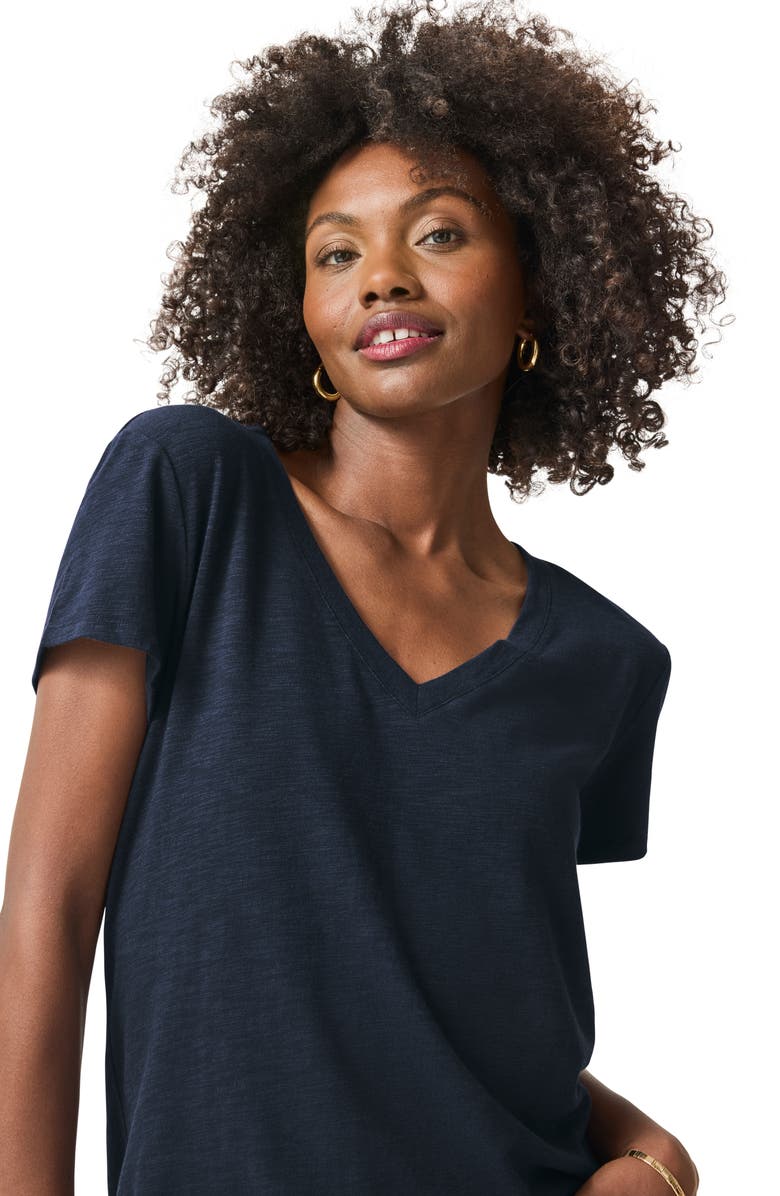 Splendid Faye V-Neck Tee, Alternate, color, Navy