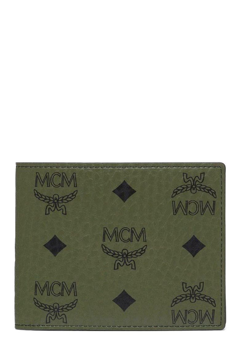 Aren Bifold Wallet w/ Card Case in Visetos, Main, color, Green