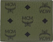MCM Aren Bifold Wallet w/ Card Case in Visetos
