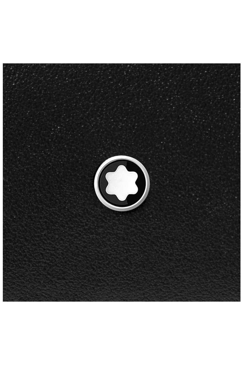 Meisterstück Leather Compact Wallet, Alternate, color, BLACK