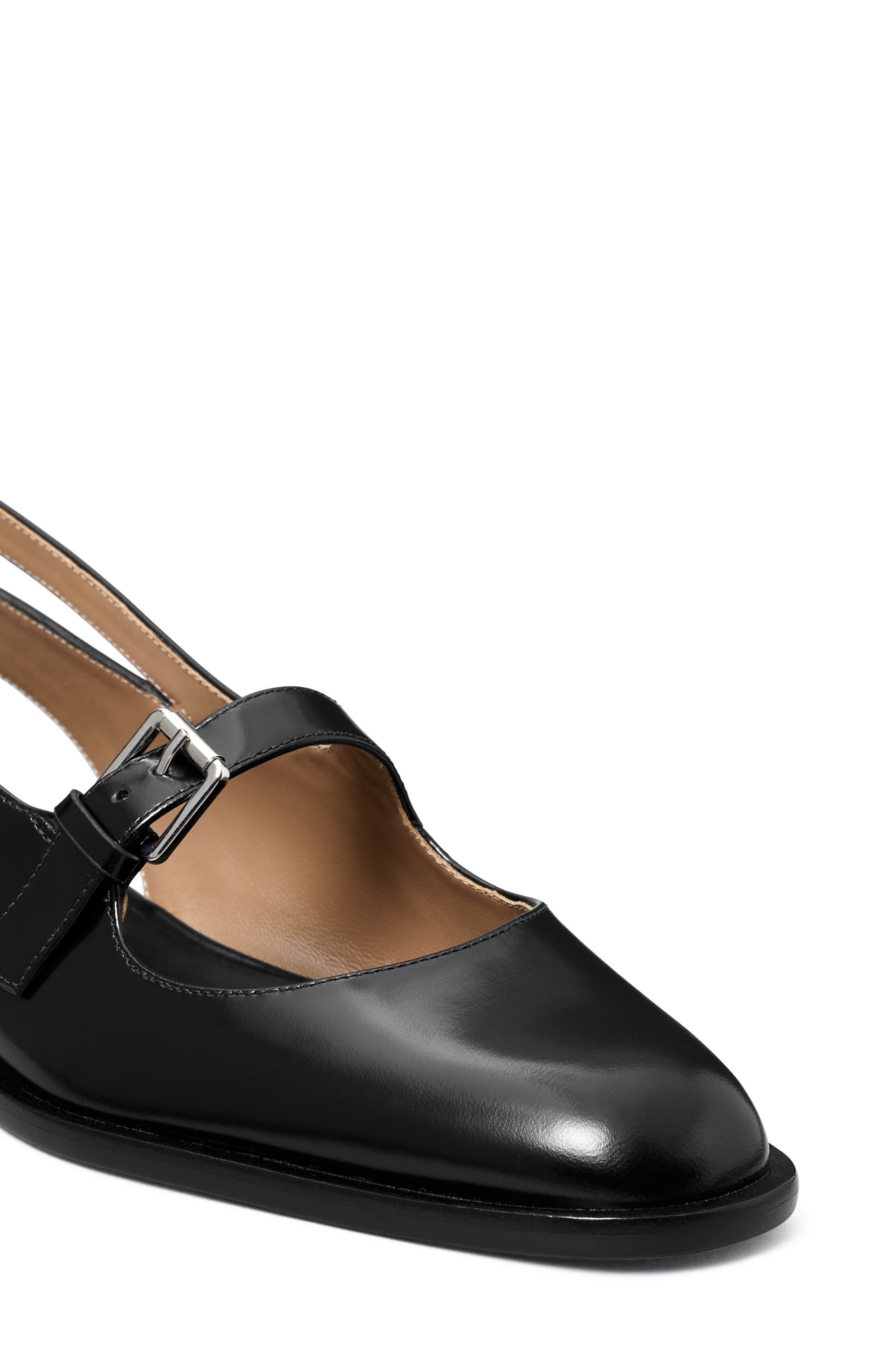 Tory Burch Multibuckle Slingback Flat, Alternate, color, Perfect Black