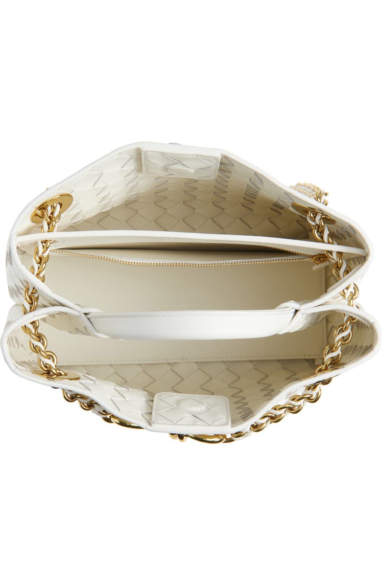 Bottega Veneta Small Andiamo Chain Leather Shoulder Bag, Alternate, color, 9537 Alabaster-Muse Brass