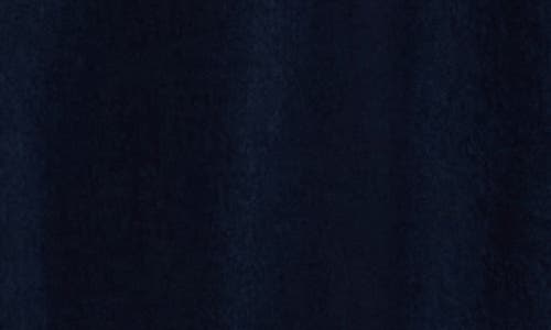 Dr2 By Daniel Rainn Satin Ruffle Split Neck Top In Blue