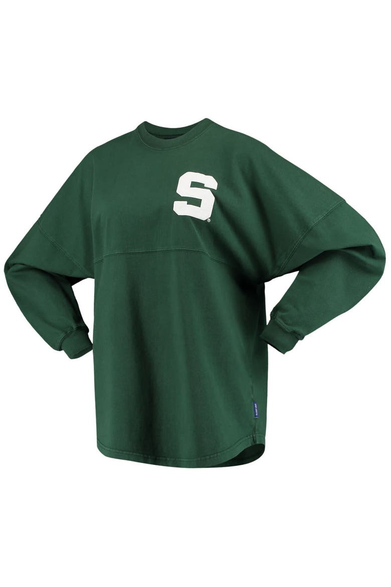 Women's Green Michigan State Spartans Loud n Proud Spirit Jersey T-Shirt, Alternate, color, Hunter Green