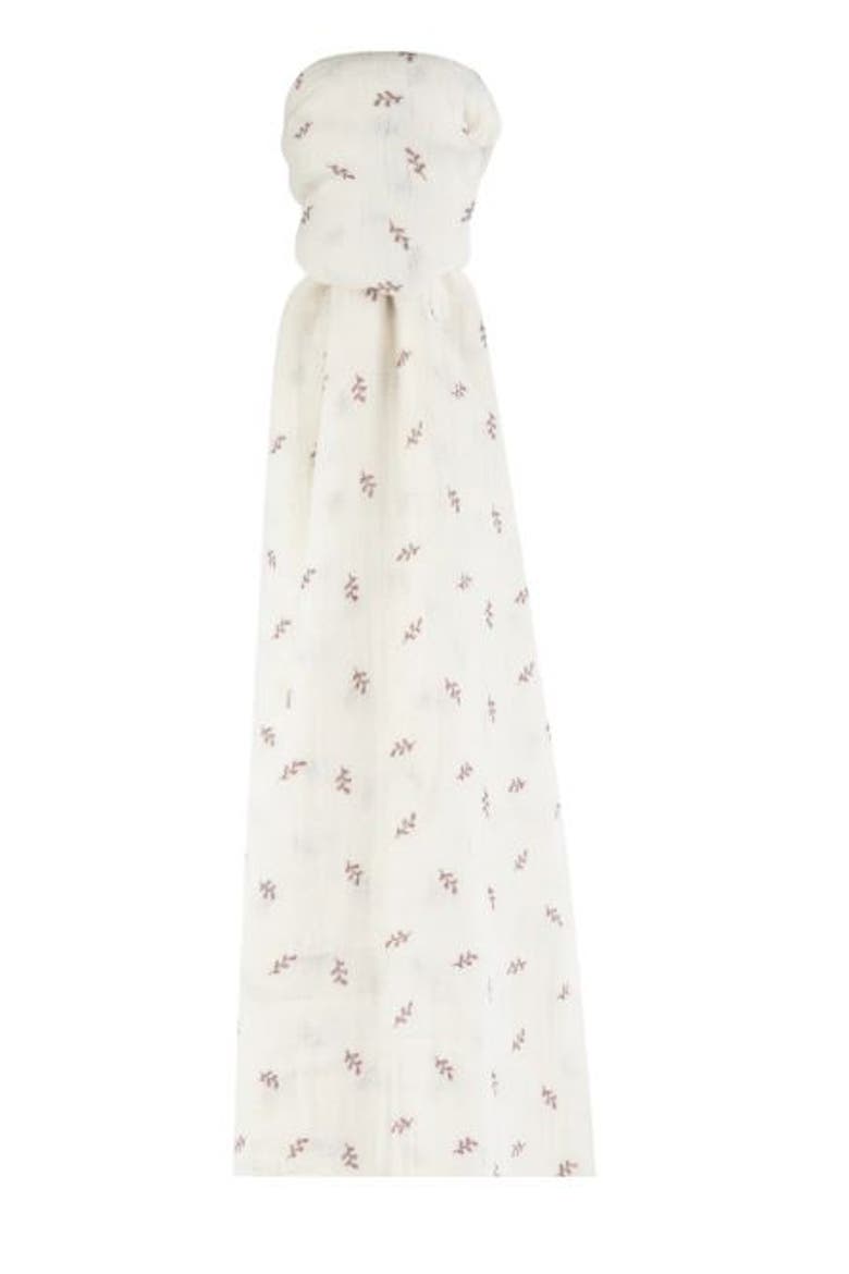 Cotton Muslin Swaddle Blanket 1 Pack, Alternate, color, Lavender Leaf