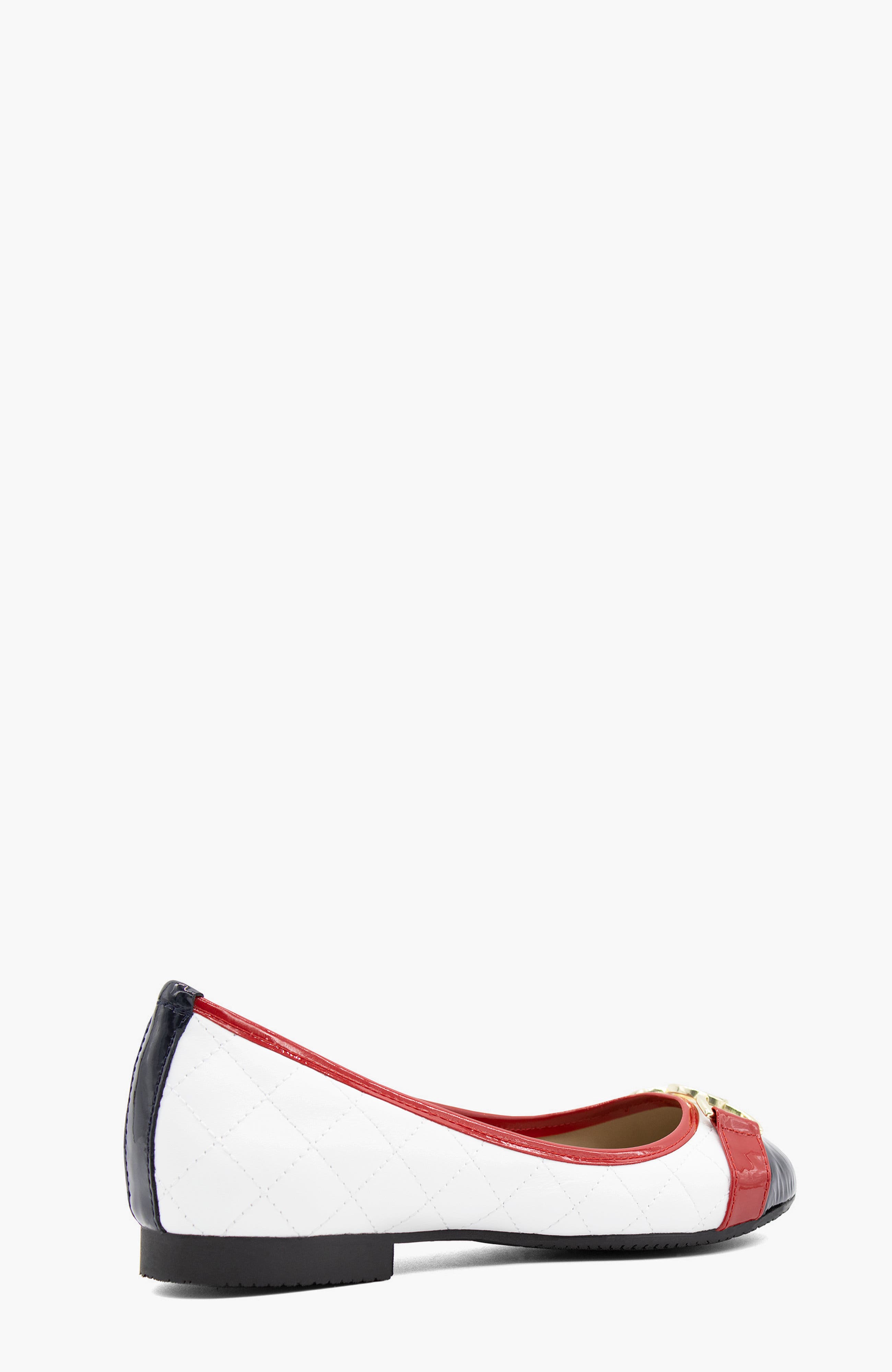 Sabrina Leather Flats 82, Alternate, color, Navy / White / Red
