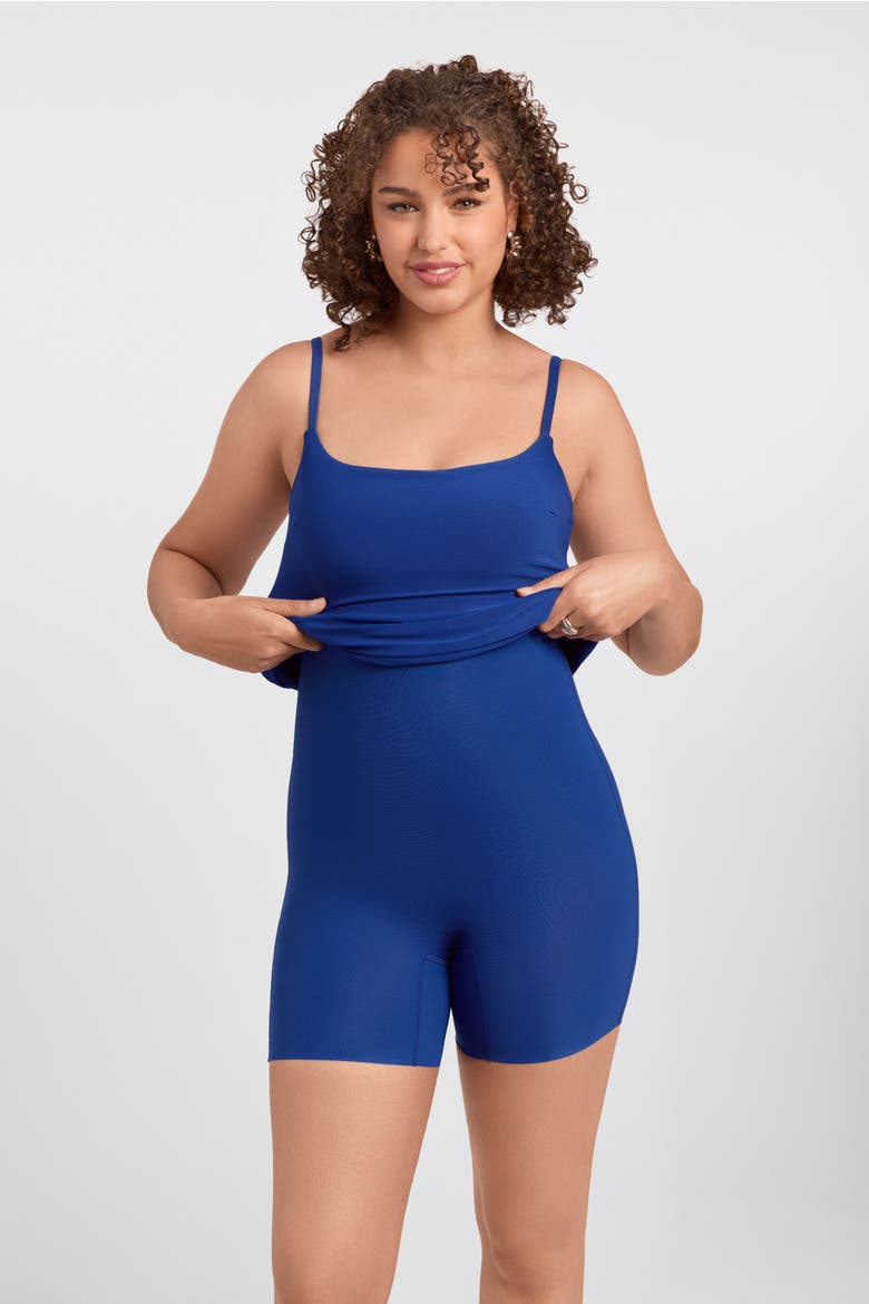 Sculpting Shapewear Scoop Neck Cami Maxi Dress, Alternate, color, Indigo