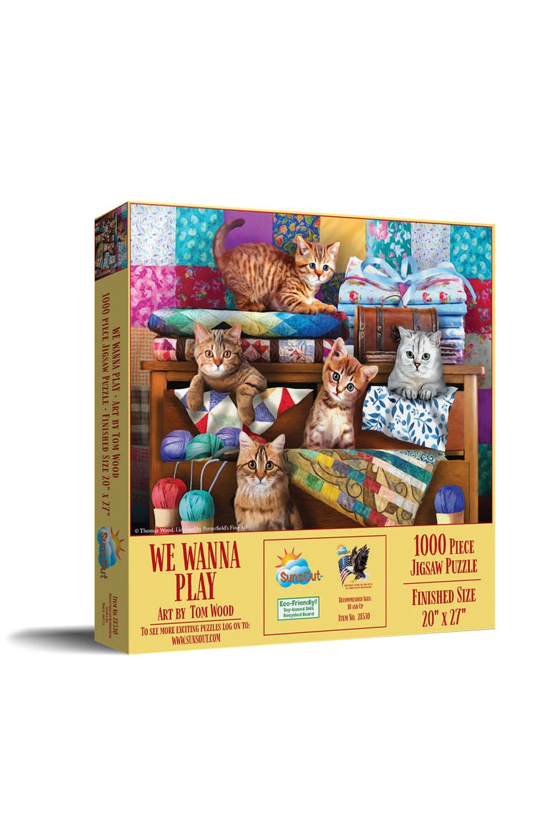 We Wanna Play 1000 piece Jigsaw Puzzle for Adults, Main, color, Multicolor