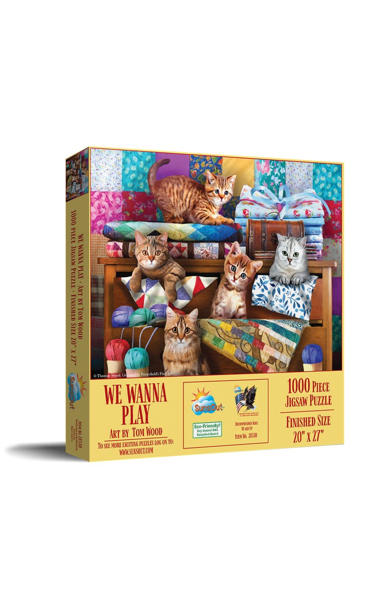 Sunsout We Wanna Play 1000 piece Jigsaw Puzzle for Adults, Main, color, Multicolor