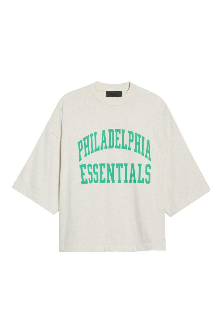 Philadelphia Eagles Merch Oversize Cotton Graphic T-Shirt, Alternate, color, HEATHER STONE